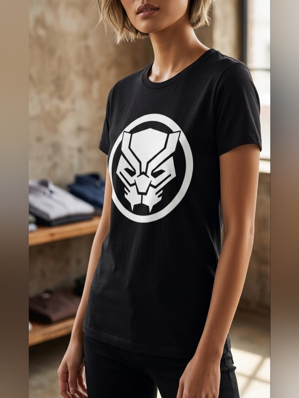 5 For $25✨️New Marvel Avengers Black Panther Womens Graphic TShirt Top Medium